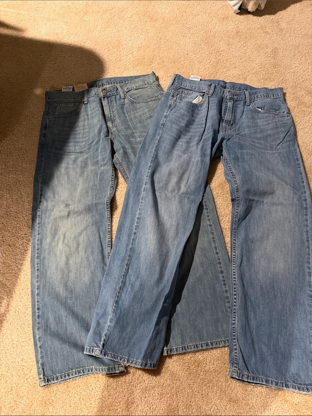 Men's Levi 569 Light Blue Relaxed Fit Jeans